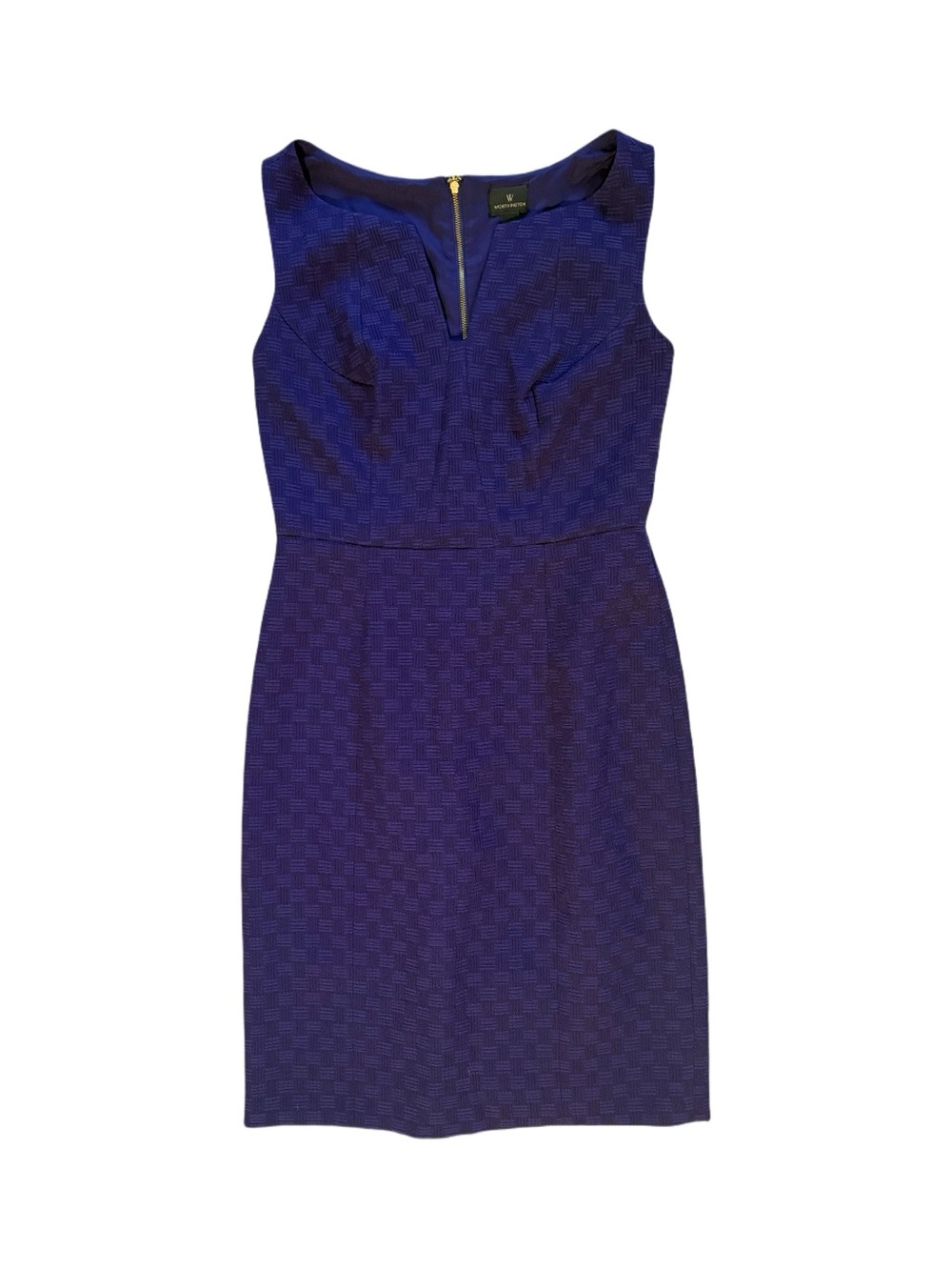 Worthington Deep purple Textured Midi Sheath Dress